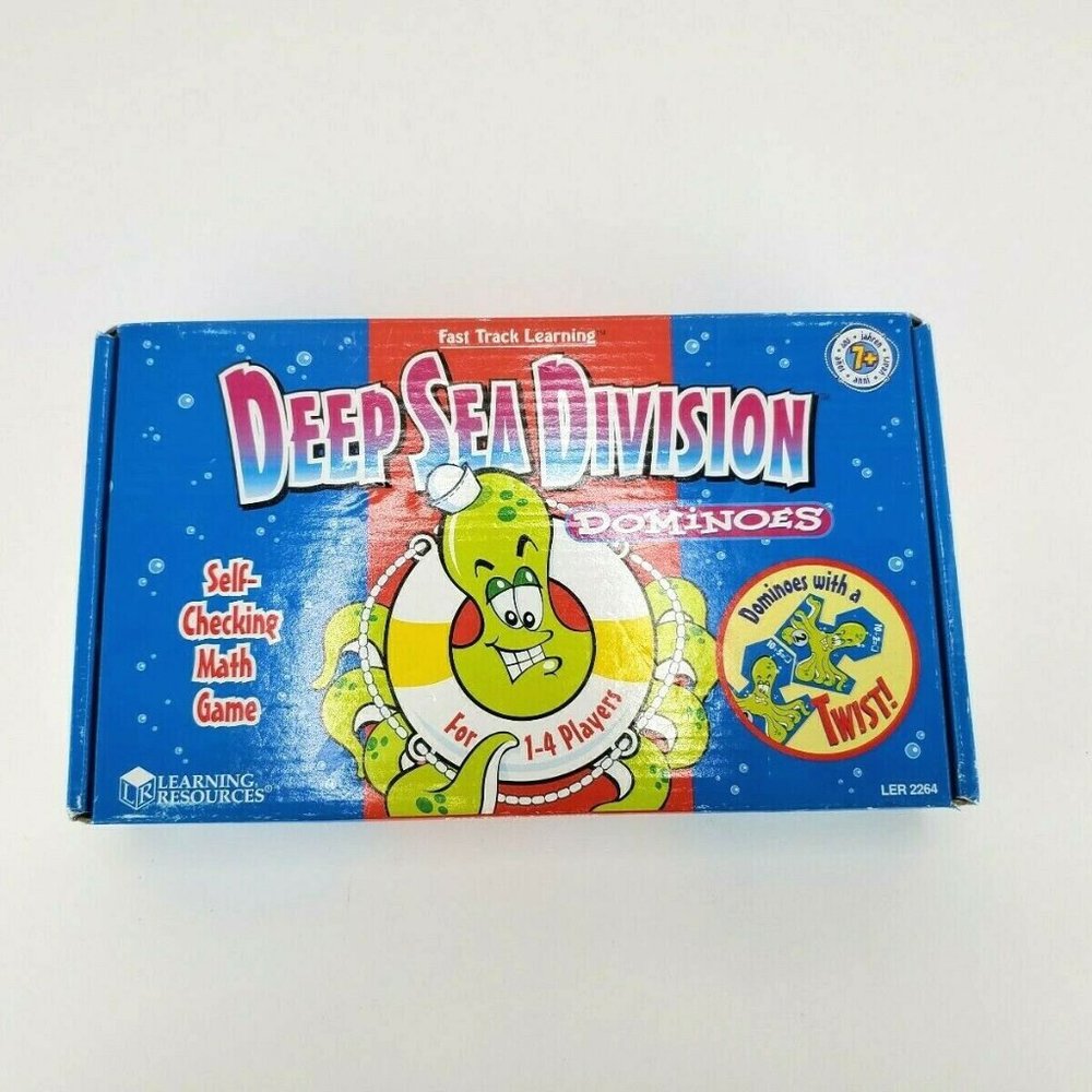 Deep Sea Division Dominoes Self Checking Math Game Fast Track Learning Resources